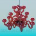 3d model Colored glass chandelier - preview