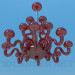 3d model Colored glass chandelier - preview