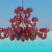 3d model Colored glass chandelier - preview