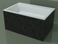 Lavabo da appoggio (01R142302, Nero Assoluto M03, L 72, P 48, H 36 cm)