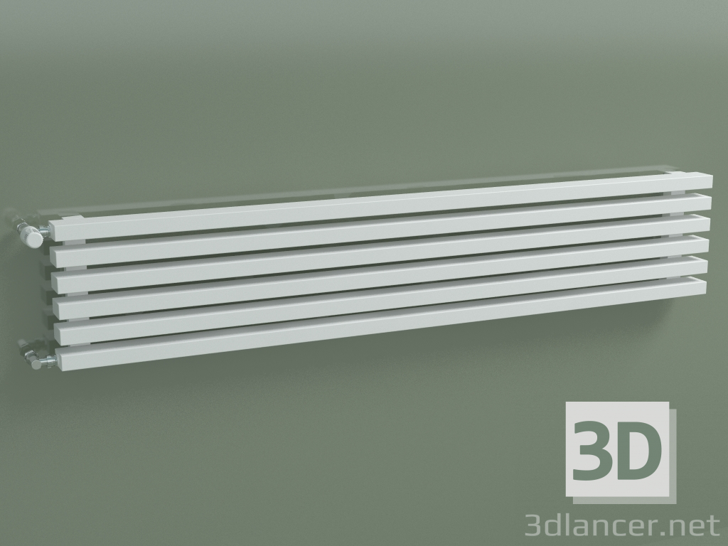 Modelo 3d Radiador horizontal RETTA (6 seções 1500 mm 60x30, branco mate) - preview