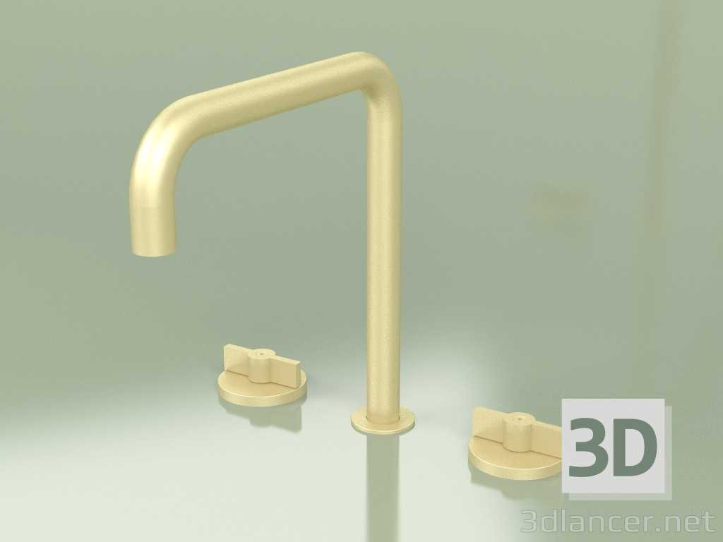 3d model Three-hole faucet with swivel spout (19 32 V, OC) - preview