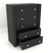 modèle 3D Commode TM 022 (ouverte) (910x480x1140, bois noir) - preview