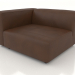 3d model Single sofa module with an armrest on the right - preview