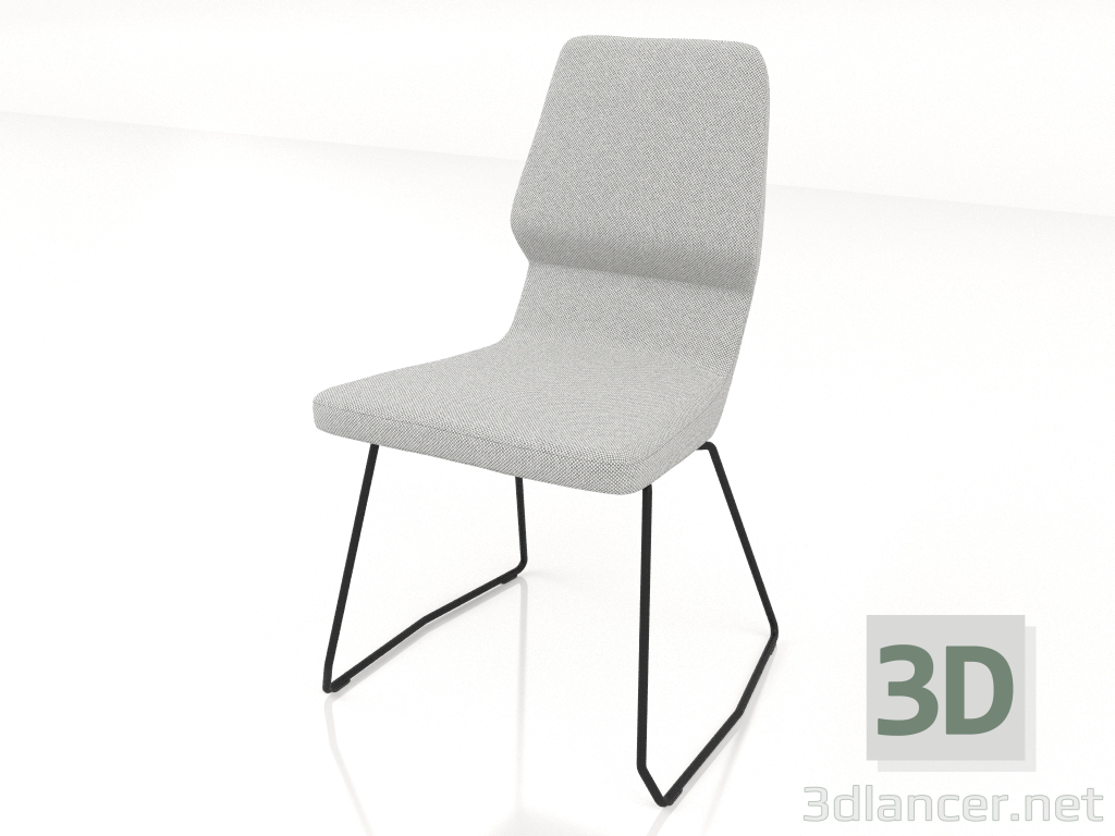 3d model Silla sobre toboganes D12 mm - vista previa