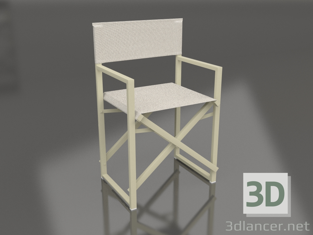 3D Modell Klappstuhl (Gold) - Vorschau