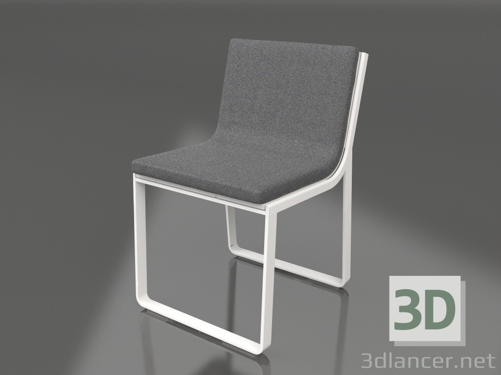 modèle 3D Chaise de salle à manger (Blanc) - preview