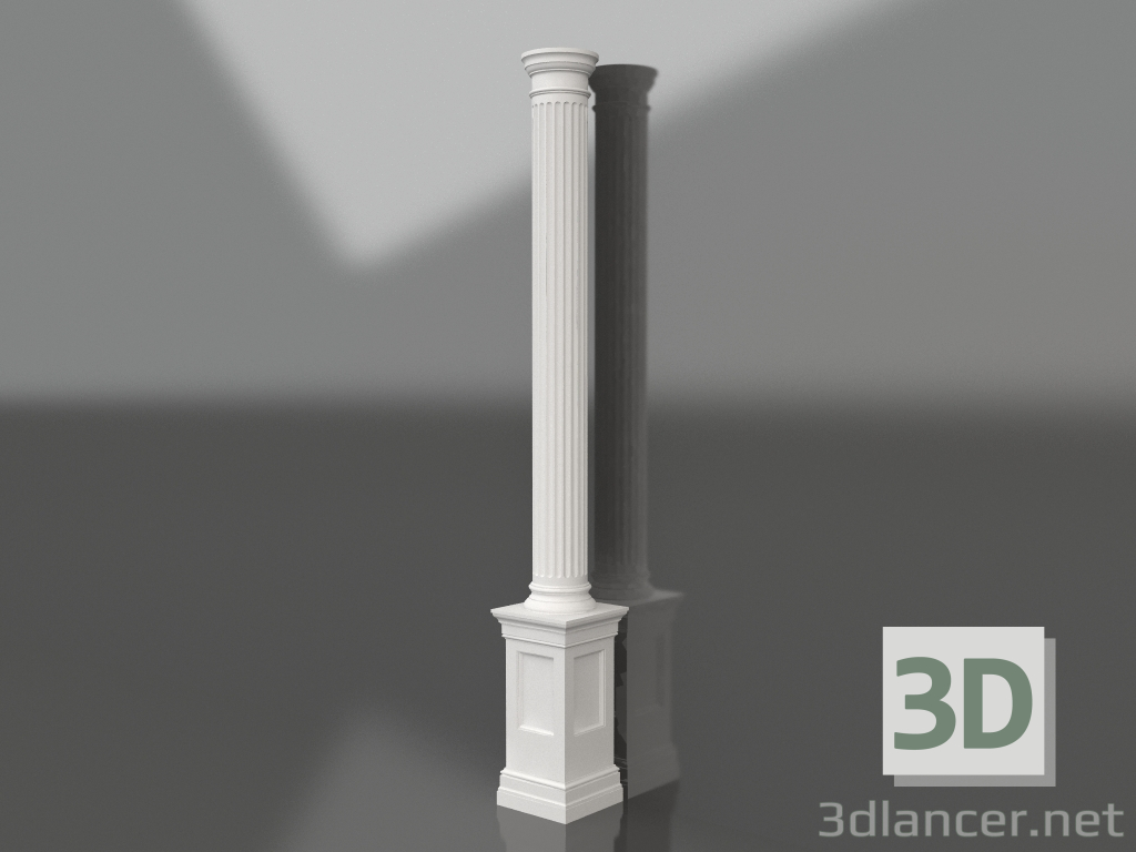 3D modeli Alçı kolonu KK 024 (D=200mm, H=3300mm) - önizleme