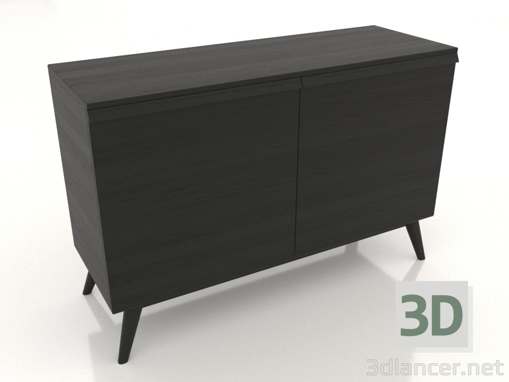 3d model Cómoda 5 1200x400x800 (negro RAL 9005) - vista previa