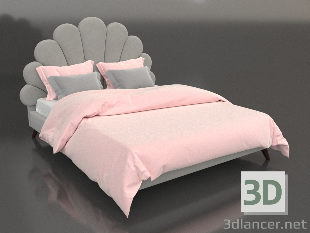 3D modeli Emily başlıklı tasarımcı çift kişilik yatak - önizleme