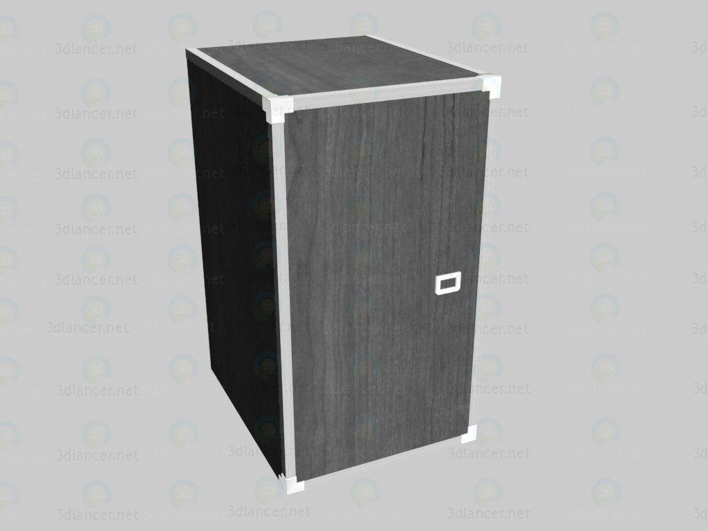 modèle 3D Armoire étroite avec portes - preview