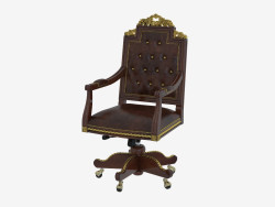 Chaise pivotante avec revêtement en cuir 1608