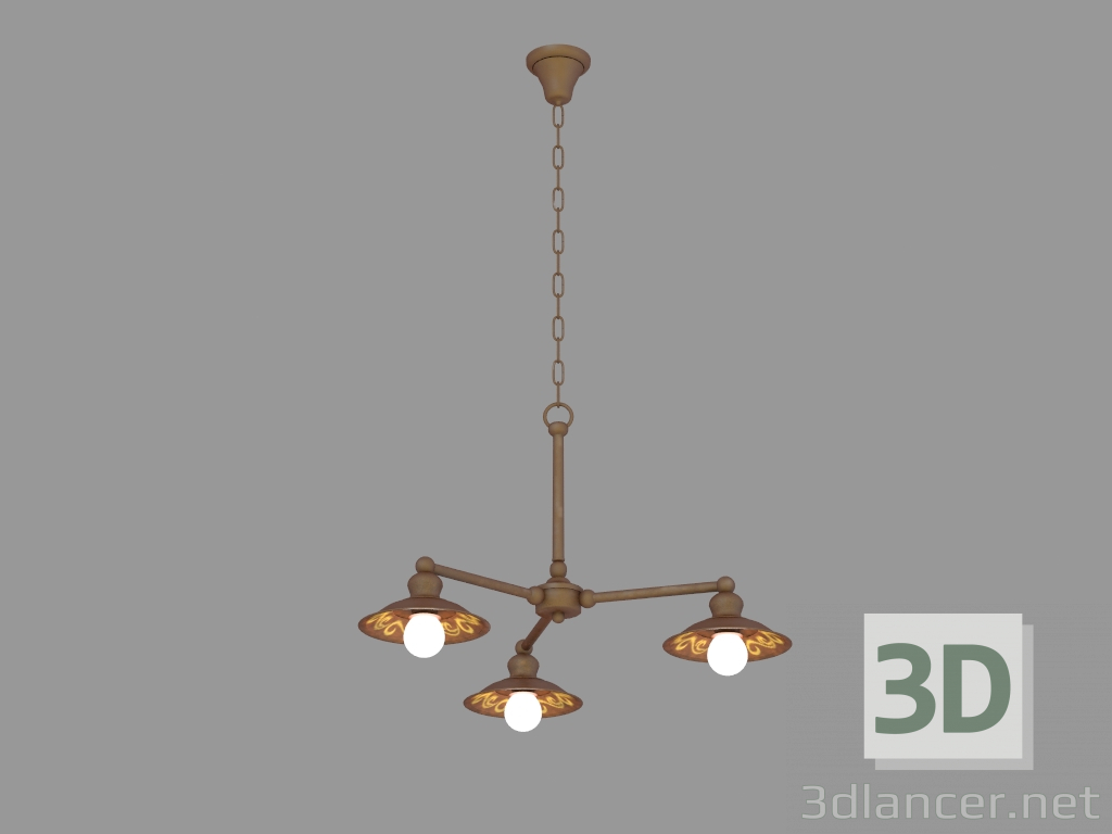 modello 3D Lampadario Magrib (1214-3P) - anteprima