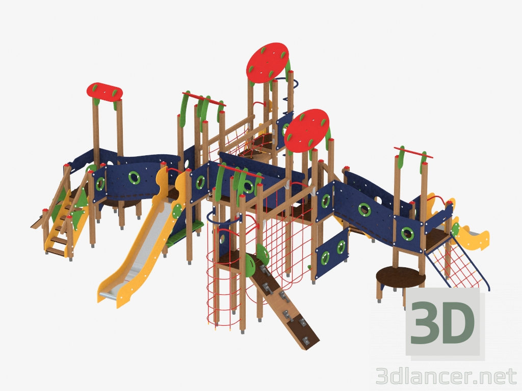 modèle 3D Complexe de jeux pour enfants (2601) - preview