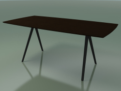 Seifenförmiger Tisch 5419 (H 74 - 90x180 cm, Beine 150 °, furniert L21 wenge, V44)