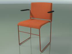 Chaise empilable avec accoudoirs 6605 (rembourrage amovible, V63)