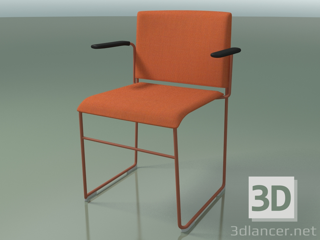 3d model Silla apilable con reposabrazos 6605 (acolchado extraíble, V63) - vista previa