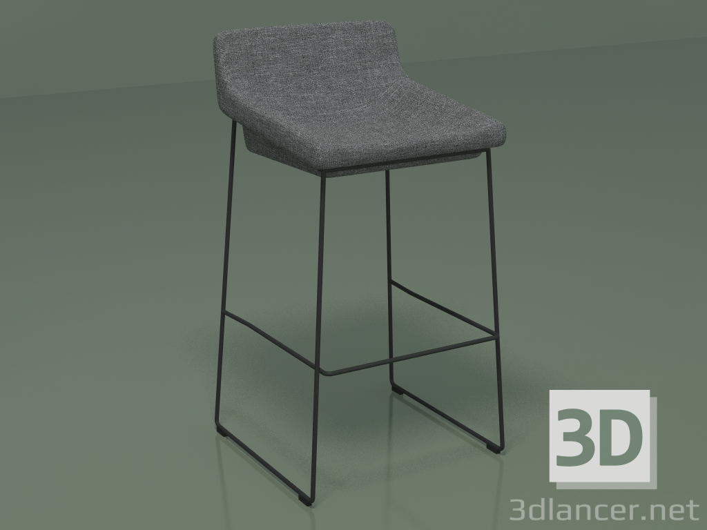 3d model Silla de bar Comfy (110131, gris) - vista previa