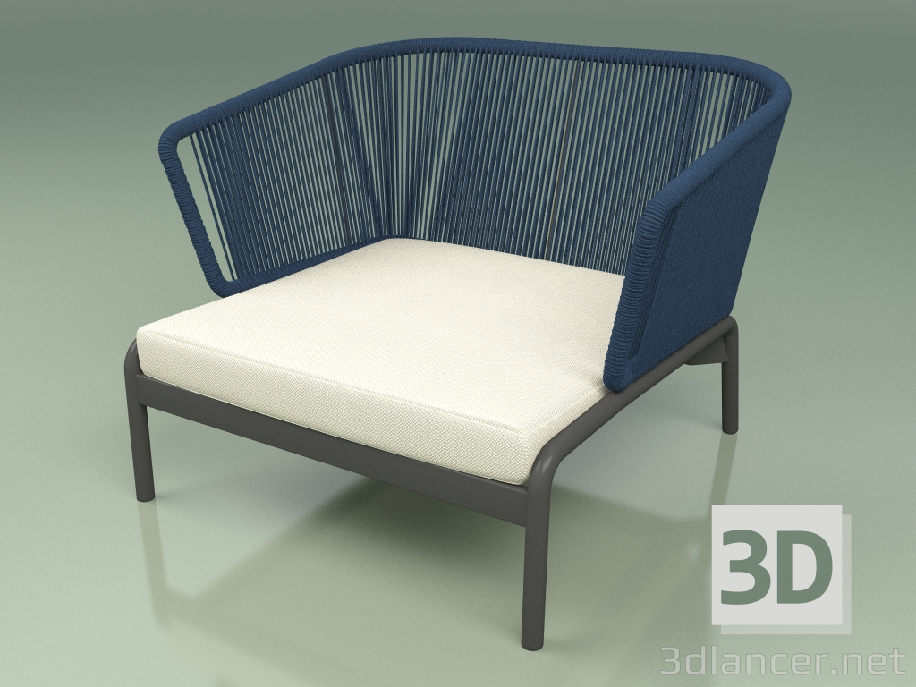 3d model Sofá 001 (Cordón 7mm Azul) - vista previa