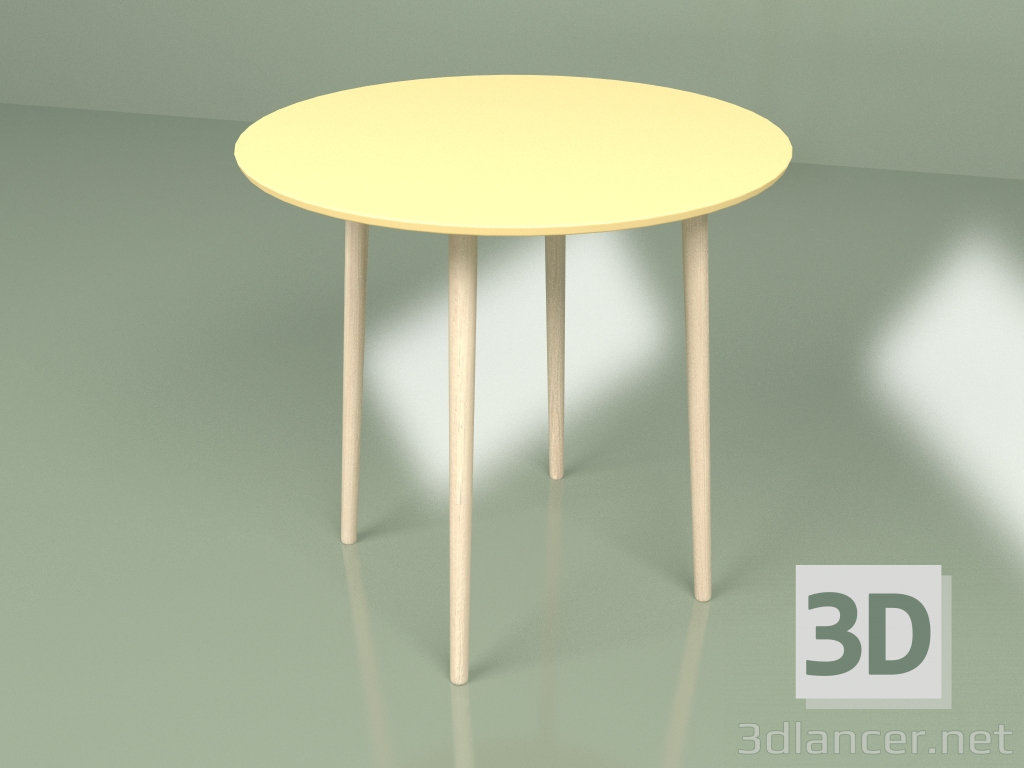 3d model Mesa mediana Sputnik 80 cm (amarillo ocre) - vista previa