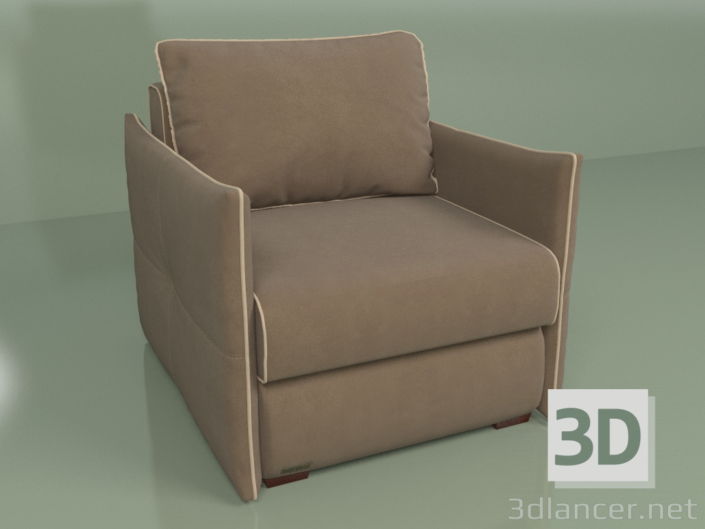 modèle 3D Fauteuil Liverpool - preview