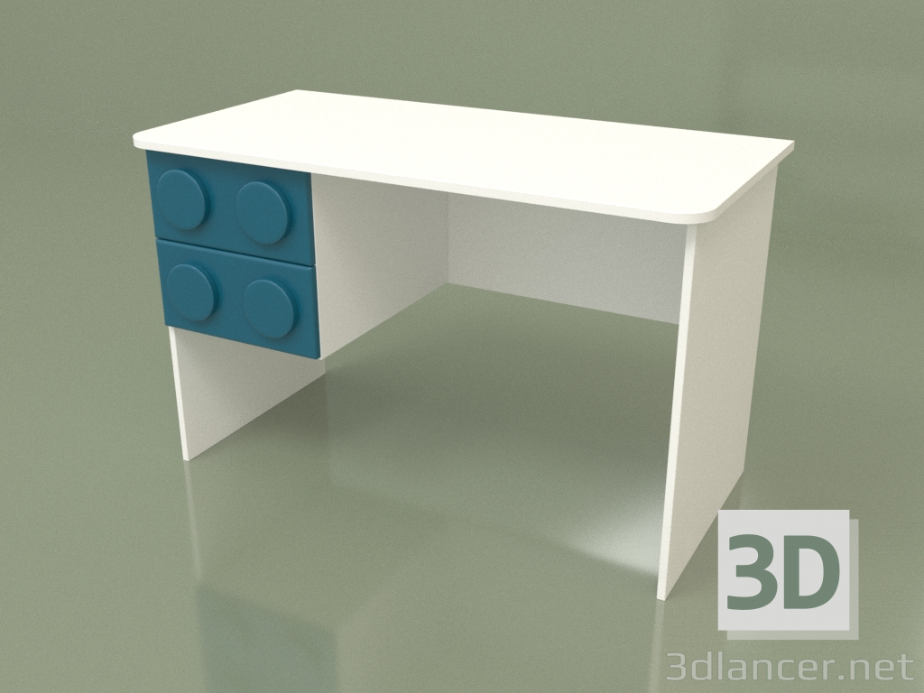 3d model Escritorio izquierdo (Turquesa) - vista previa