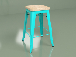 Silla semi-bar Marais Color 1 (roble, azul)