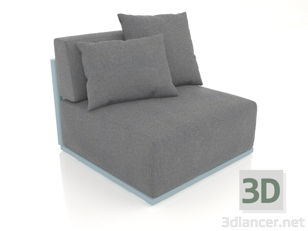 3d model Módulo sofá sección 3 (Gris azul) - vista previa