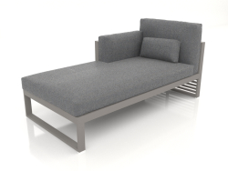 Modulares Sofa, Abschnitt 2 links, hohe Rückenlehne (Quarzgrau)