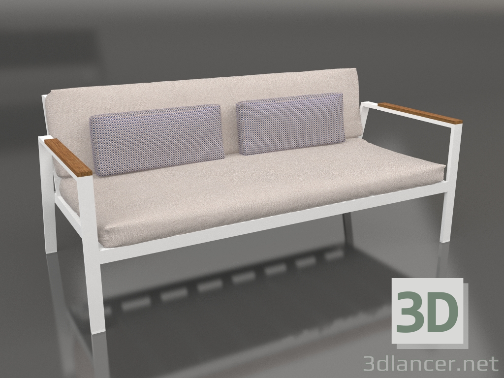 3d model Sofá 2 plazas (Blanco) - vista previa