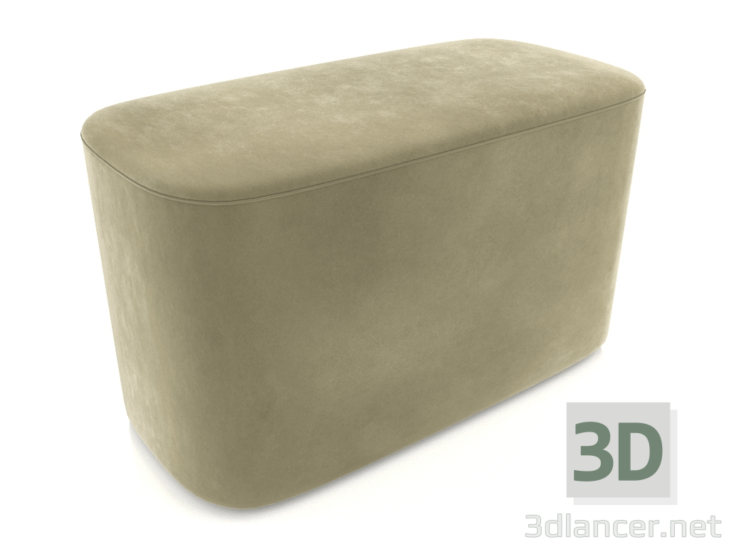 modello 3D Pouf Eighty (Oliva) - anteprima