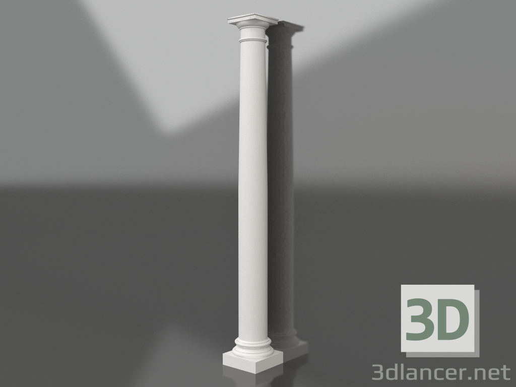 3D Modell Gipssäule KK 025 (D=230-276mm, H=3310mm) - Vorschau