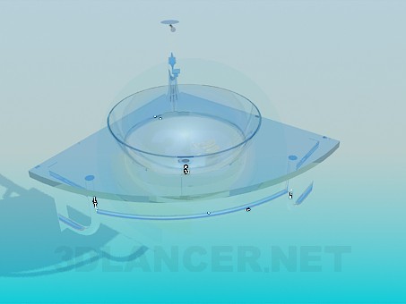 3d model Glass washbasin - preview