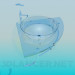 3d model Glass washbasin - preview