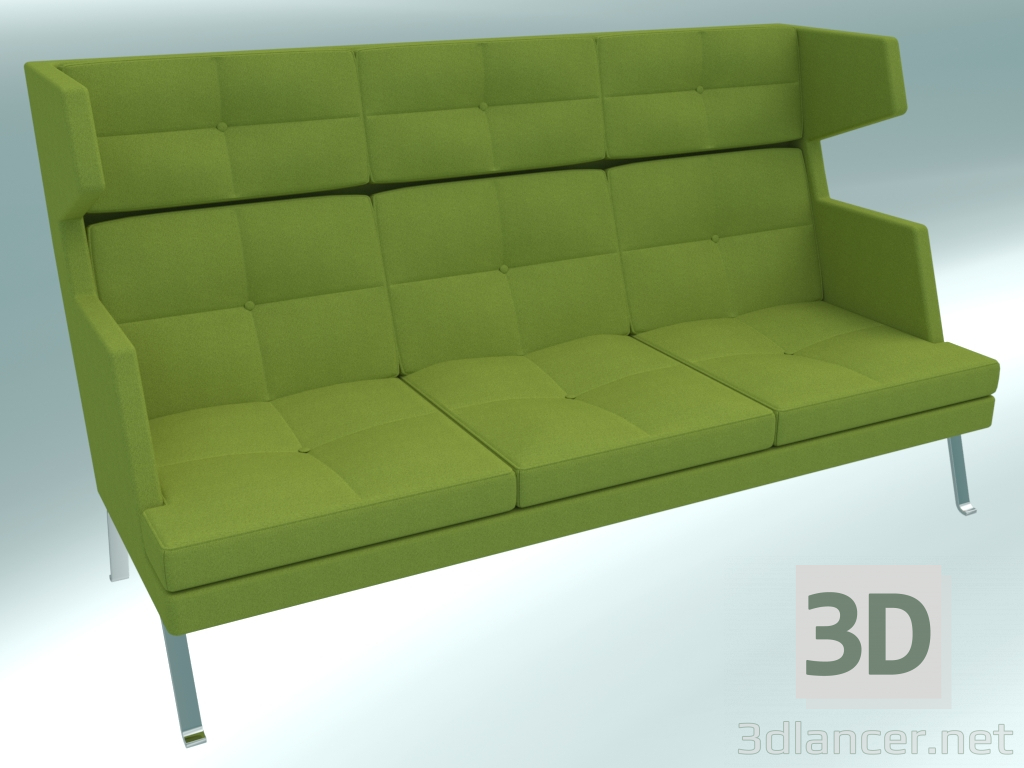 3d model Sofá triple (32) - vista previa