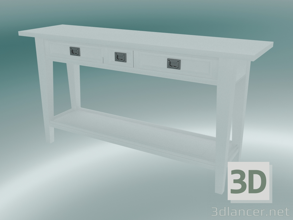 modello 3D Oxford Console (bianco) - anteprima