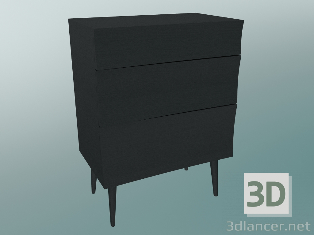 modèle 3D Chest Reflect (Noir) - preview