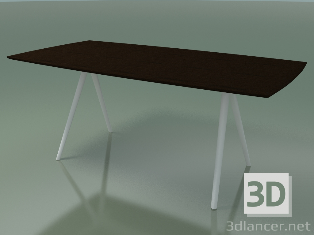 3D Modell Seifenförmiger Tisch 5419 (H 74 - 90x180 cm, Beine 150 °, furniert L21 wenge, V12) - Vorschau