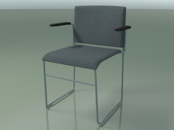 Silla apilable con reposabrazos 6605 (acolchado extraíble, V57)