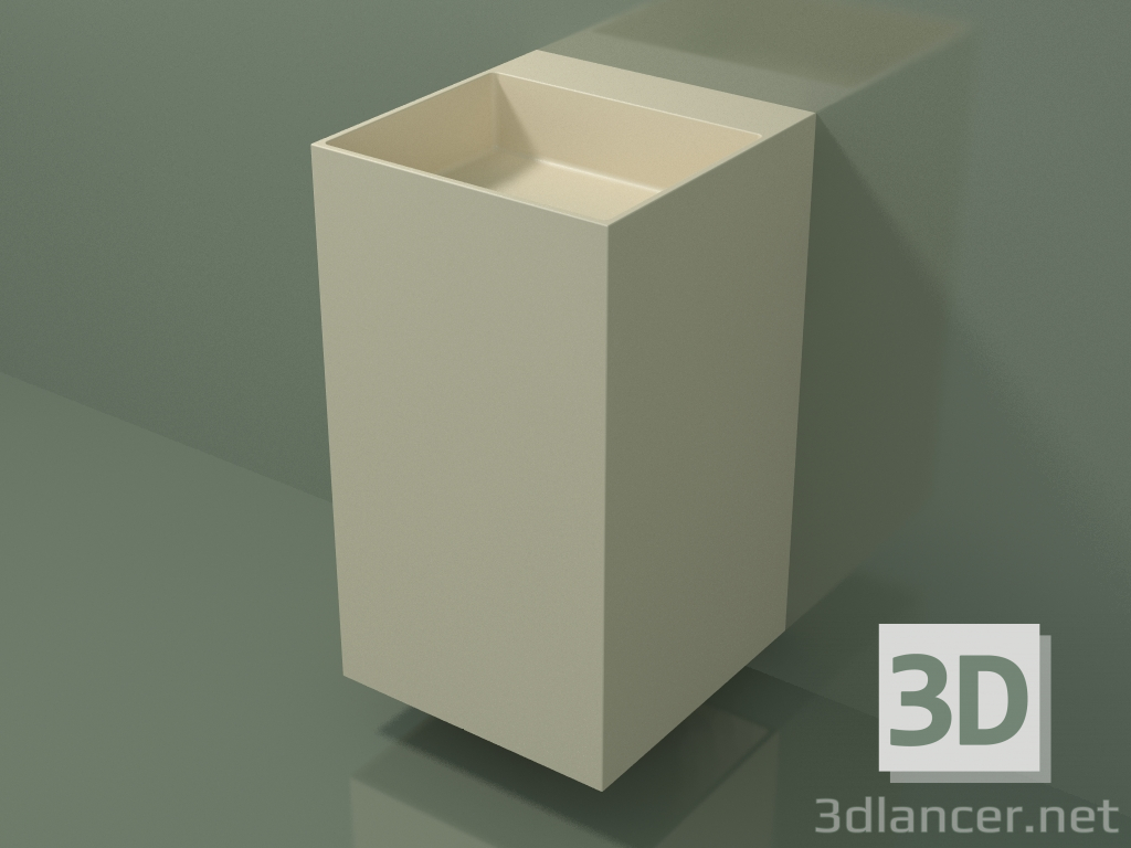 3d model Lavabo de pared (03UN26303, Bone C39, L 48, P 50, H 85 cm) - vista previa