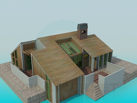 3d model Casa de campo - vista previa