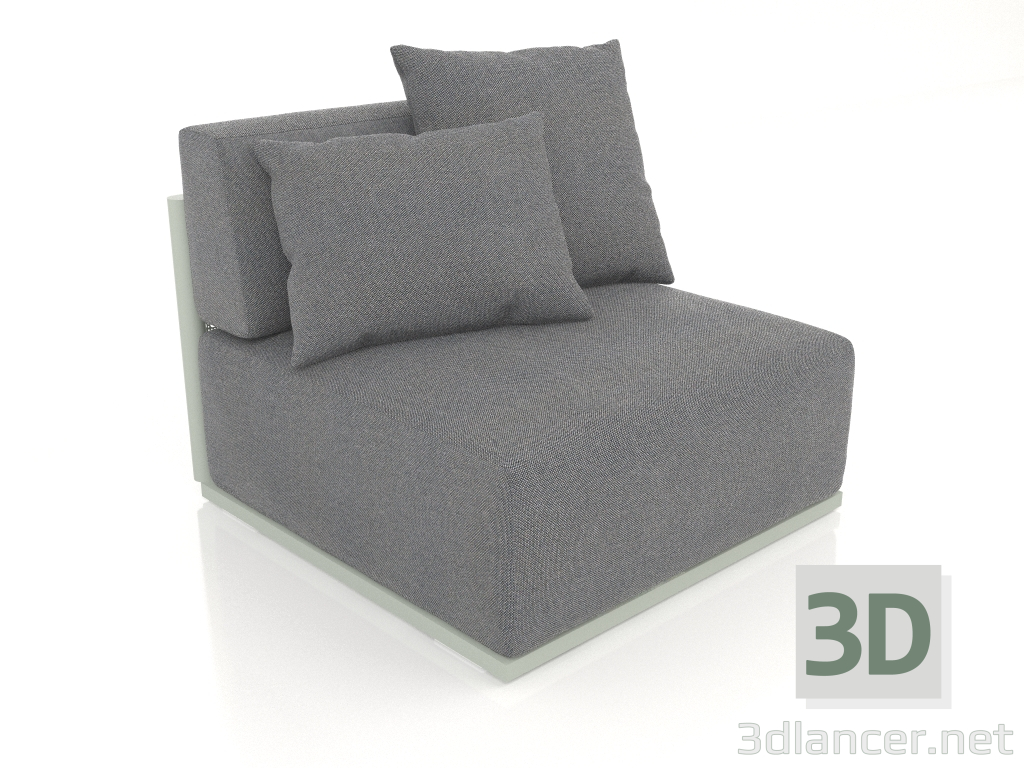 modello 3D Modulo divano sezione 3 (Grigio cemento) - anteprima