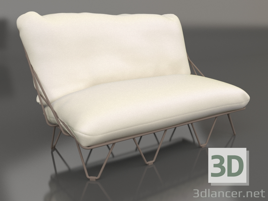 Modelo 3d Sofá de 2 lugares (Bronze) - preview