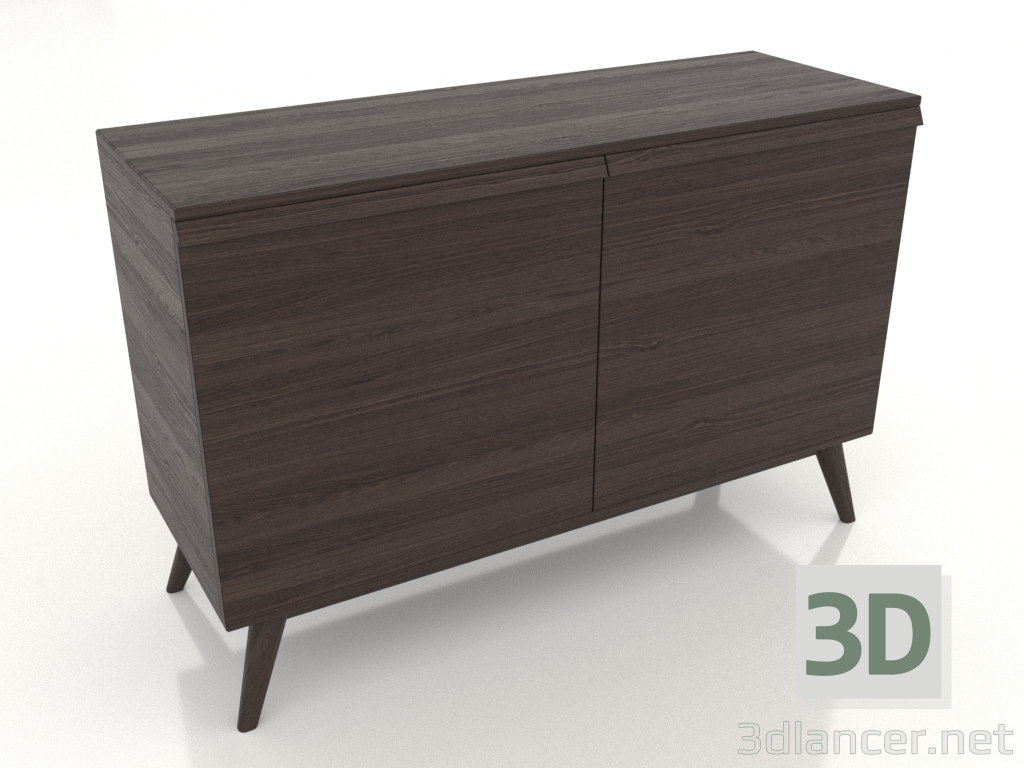 3d model Chest of drawers 5 1200x400x800 (ash walnut) - preview