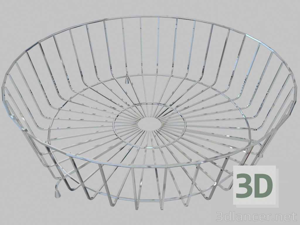 3d model Cesta para fregaderos de cocina con recipiente redondo (ZZE 080K) - vista previa