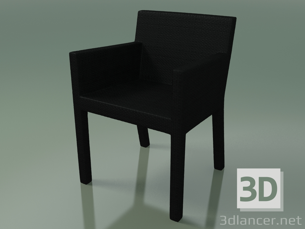 Modelo 3d Poltrona de rua de polietileno InOut (224, preto) - preview