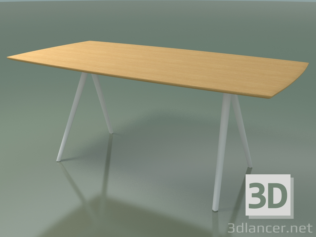 3d модель Стол со столешницей в форме мыла 5419 (H 74 - 90x180 cm, ножки 150 °, veneered L22 natural oak, V12) – превью