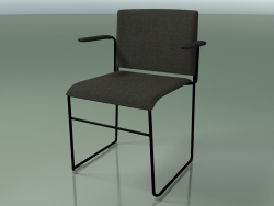 Silla apilable con reposabrazos 6605 (acolchado extraíble, V25)