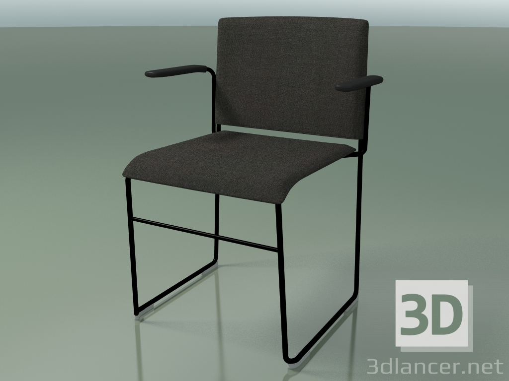 3d model Silla apilable con reposabrazos 6605 (acolchado extraíble, V25) - vista previa