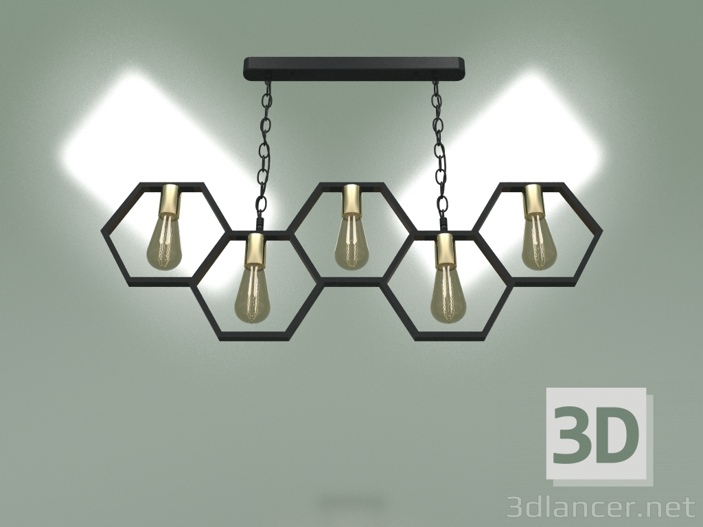 Modelo 3d Candeeiro suspenso Arnia 70117-5 (preto) - preview